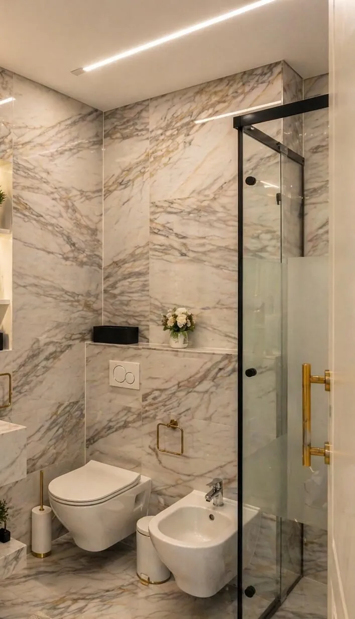 Marble bathroom