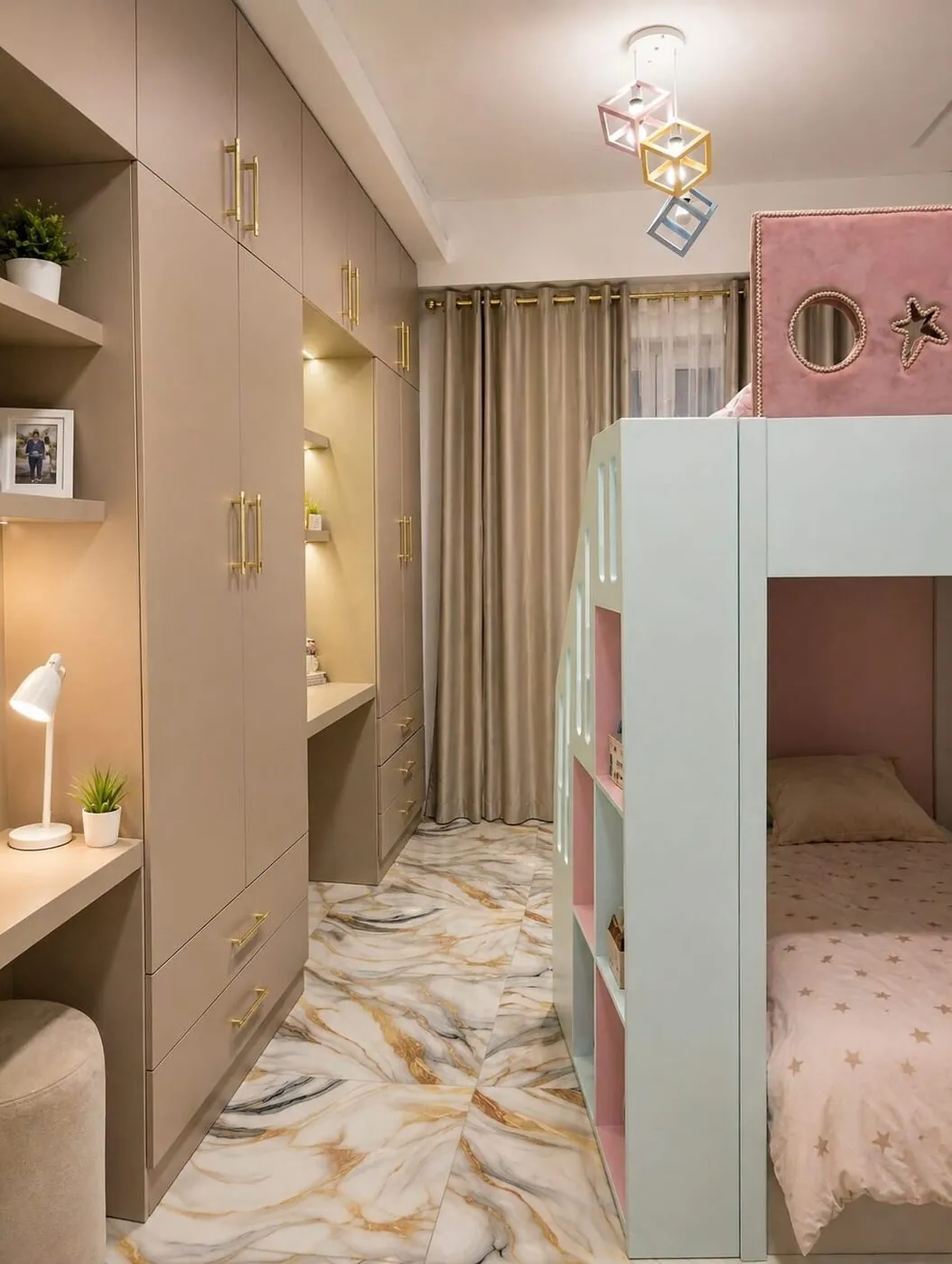 Kids room with bunk bed