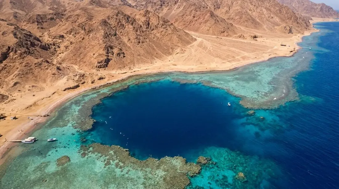 Dahab Blue Hole from above