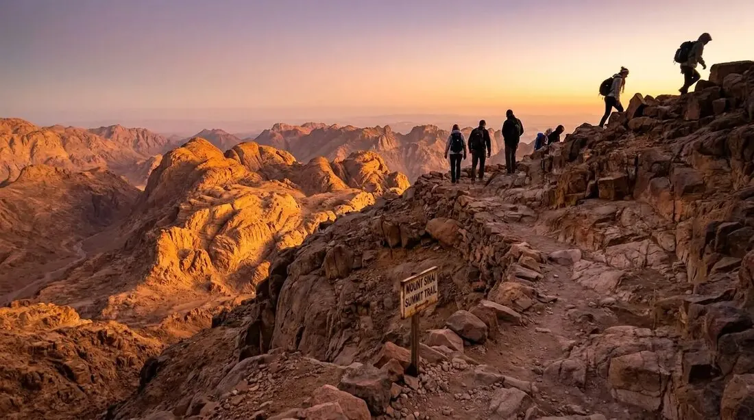 Sunrise trek on Mount Sinai