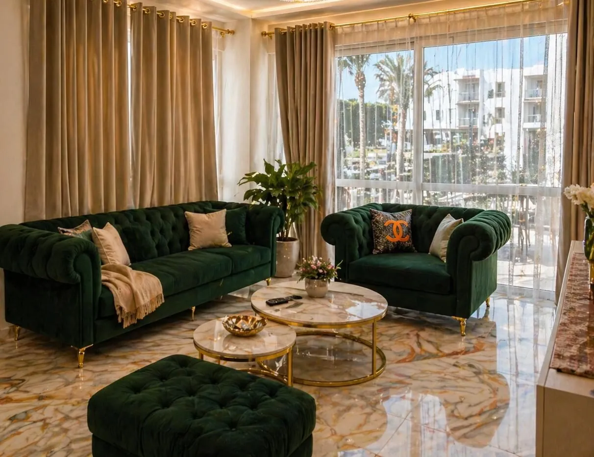 Gold Apartment living room